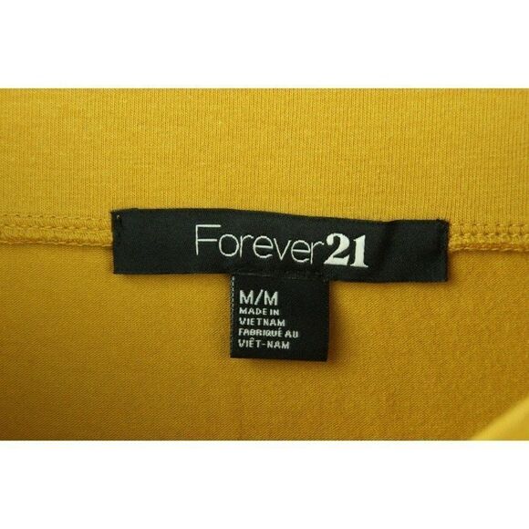 Forever 21 Skirt Stretch Pull-On Yellow Juniors M Knit Cotton - Picture 5 of 5